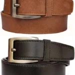 Men Black, Brown Synthetic Belt