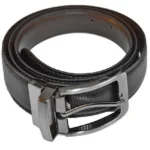 Black and Brown Leather Reversible Belt for Men