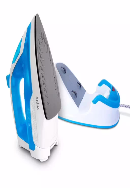 Wipro Vesta 1380W Cordless Steam Iron with Steam Burst 1380 W Steam Iron(White, Light Blue) - Image 2