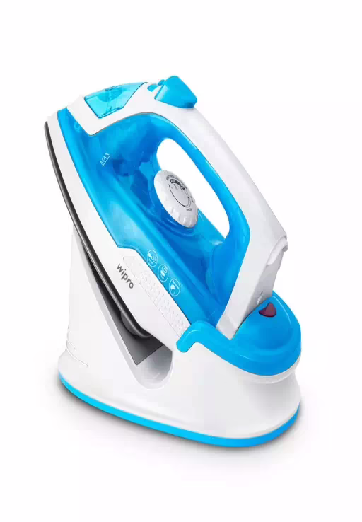 Wipro Vesta 1380W Cordless Steam Iron with Steam Burst 1380 W Steam Iron(White, Light Blue)