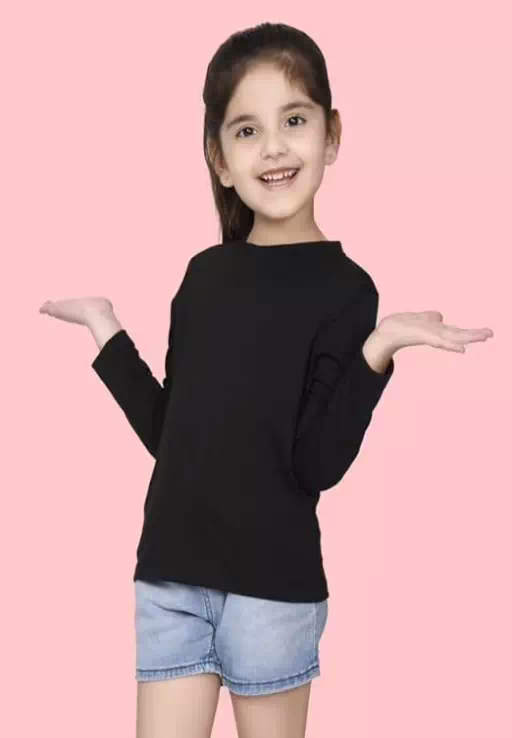 Black White Girls Kids T-Shirts - Image 2
