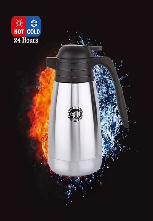 Cello Legacy Vacusteel Flask 1500 ml Flask??(Pack of 1, Silver, Steel)