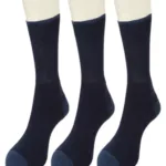 Blue Casual Crew Length 3 pair Socks