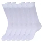 White Casual Full Length Socks-6 pair pack