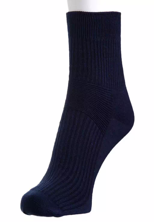 Blue Cotton Ankle Length Socks Pack Of 3 - Image 2