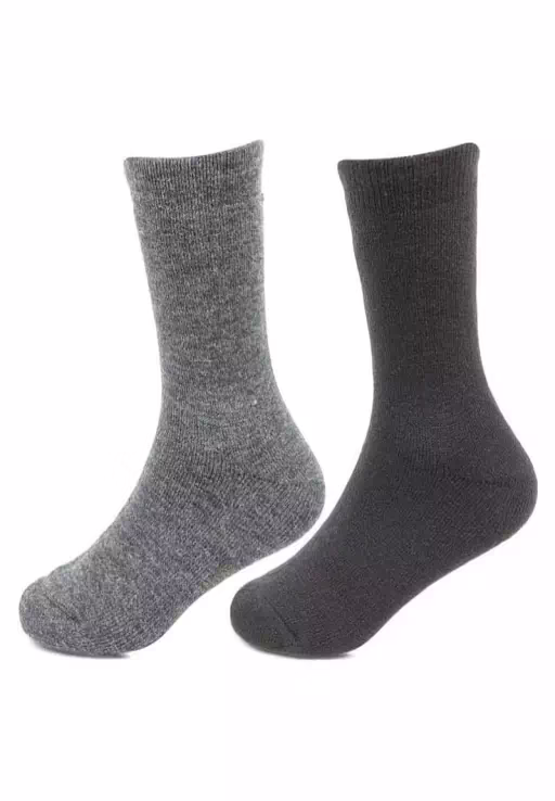 Woolen Plain Kids Socks Pack for 2