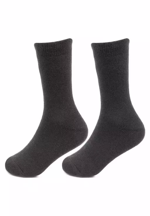 Woolen Plain Kids Full Length Sock - Pack of 2