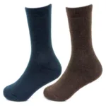 Woolen Plain Kids Full Length Socks - Pack of 2