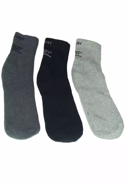 Multicolour Casual Ankle Length Socks For Men 3 Pair Pack