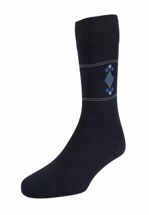 Seasons Navy Color Cotton Socks- 3 Pair Pack - Image 2