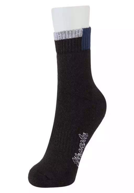 Black Casual High Ankle Length 3 Pair Socks - Image 2