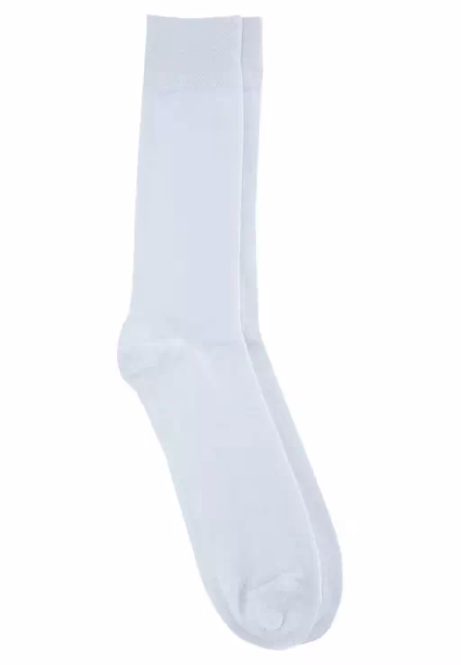 Seasons White Cotton Ankle Length Socks for Men 2 Pair