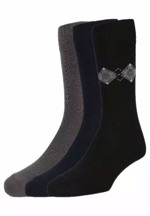Seasons Multi Casual Full Length Socks 3 pair