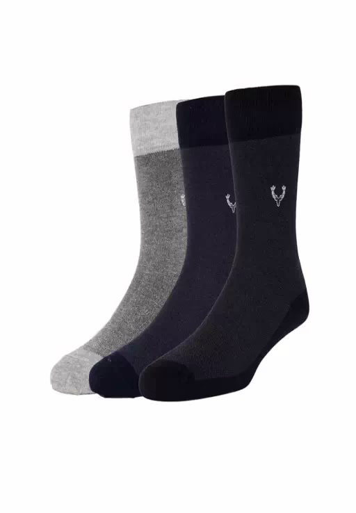 Seasons Navy Grey & Black Socks for Mens - 3 pair pack