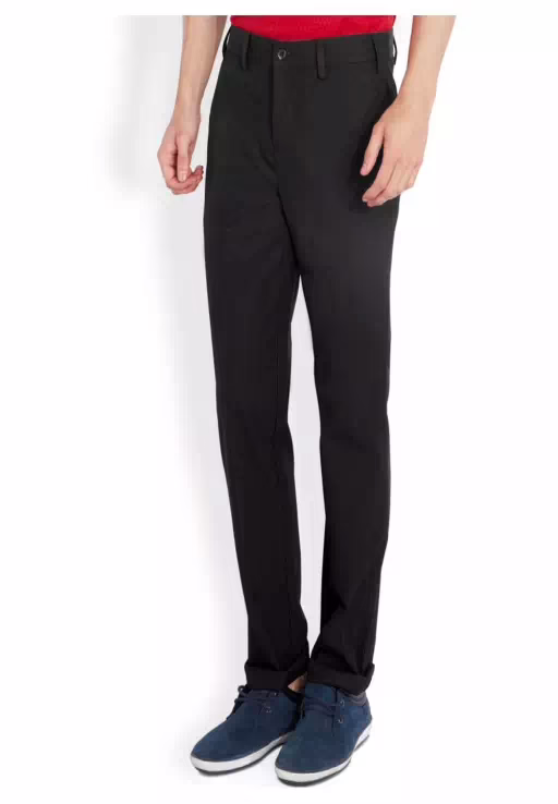 Black Regular Flat Trouser - Image 4
