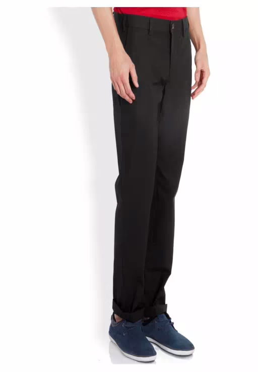 Black Regular Flat Trouser - Image 3