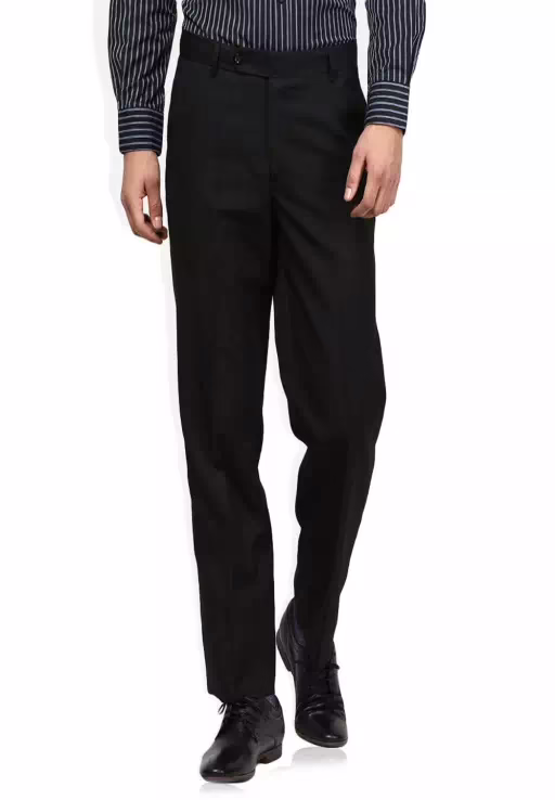 Black Regular Fit Formal Trouser