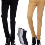 Pack Of 2 Seasons Formal Trousers With Free Socks