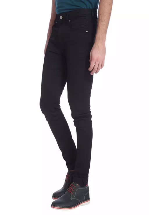 Black Slim Fit Casual Trouser - Image 3