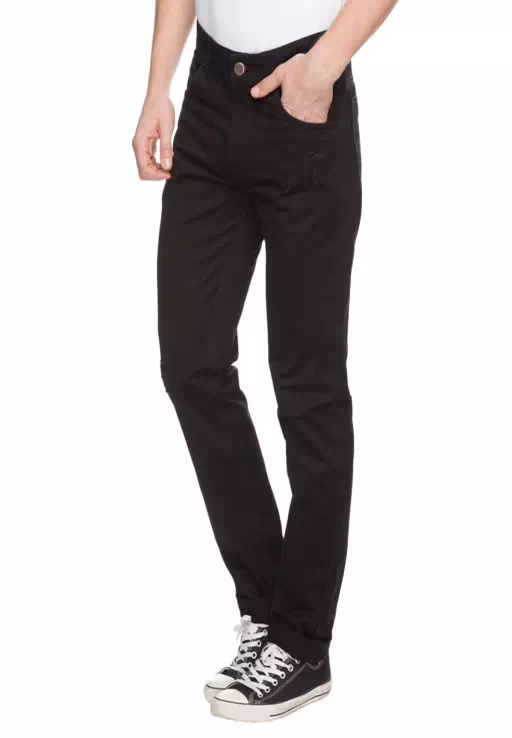 Black Slim Fit Casual Trouser - Image 4