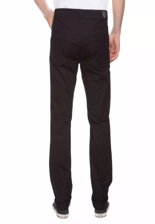 Black Slim Fit Casual Trouser - Image 2