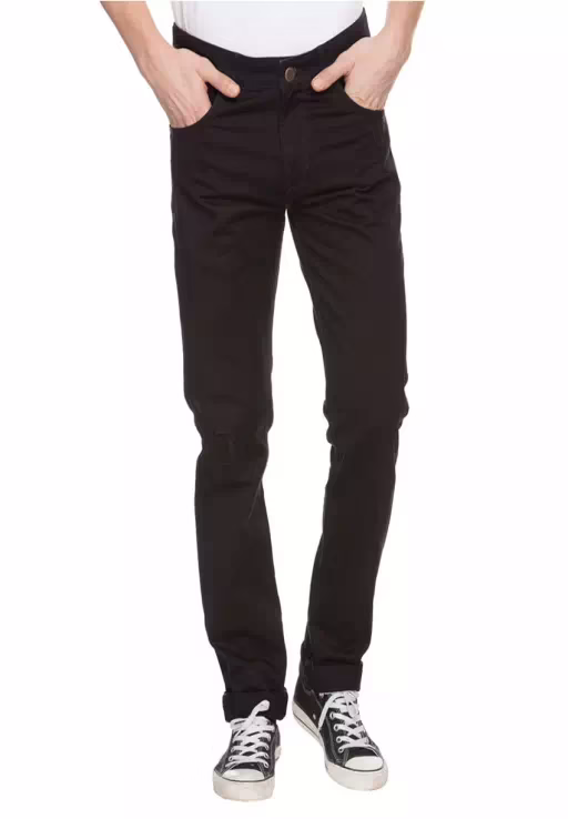 Black Slim Fit Casual Trouser