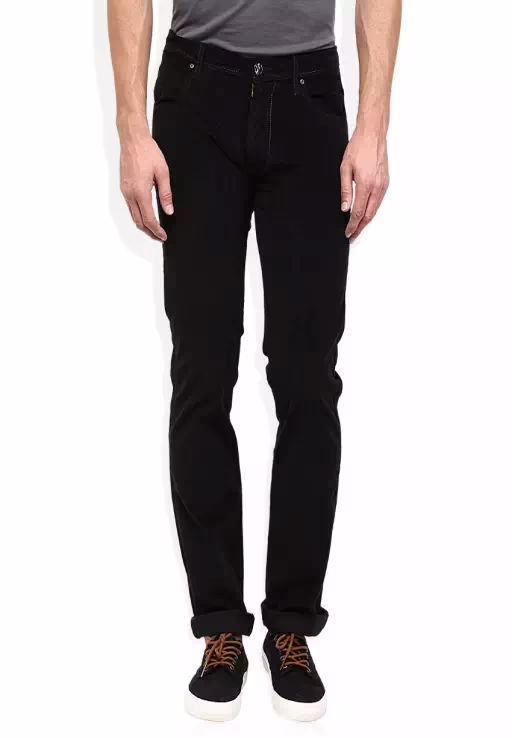 Black Slim Fit Casual Trouser