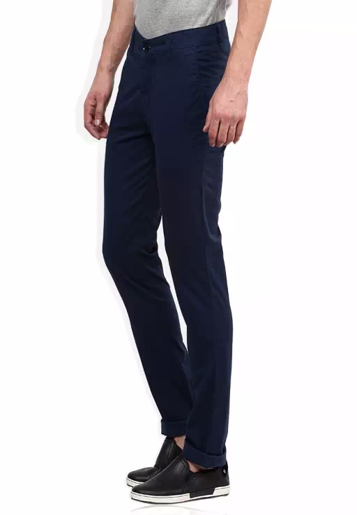 Seasons Navy Blue Solid Trouser - Image 3