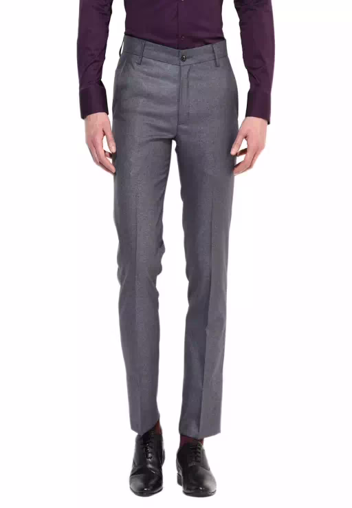 Seasons Dark Grey Slim Fit Formal Trouser