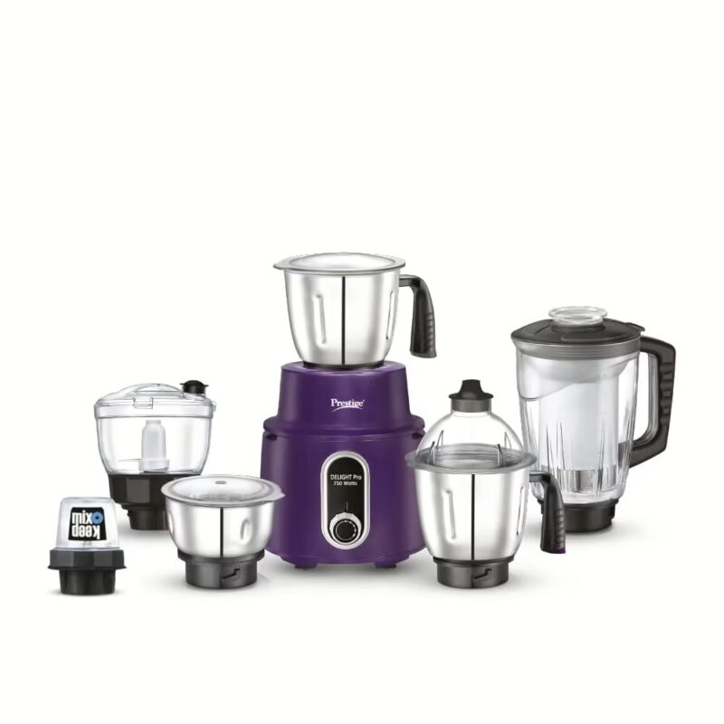Prestige Delight Pro 750 Juicer Mixer Grinder (6 Jars, Purple)