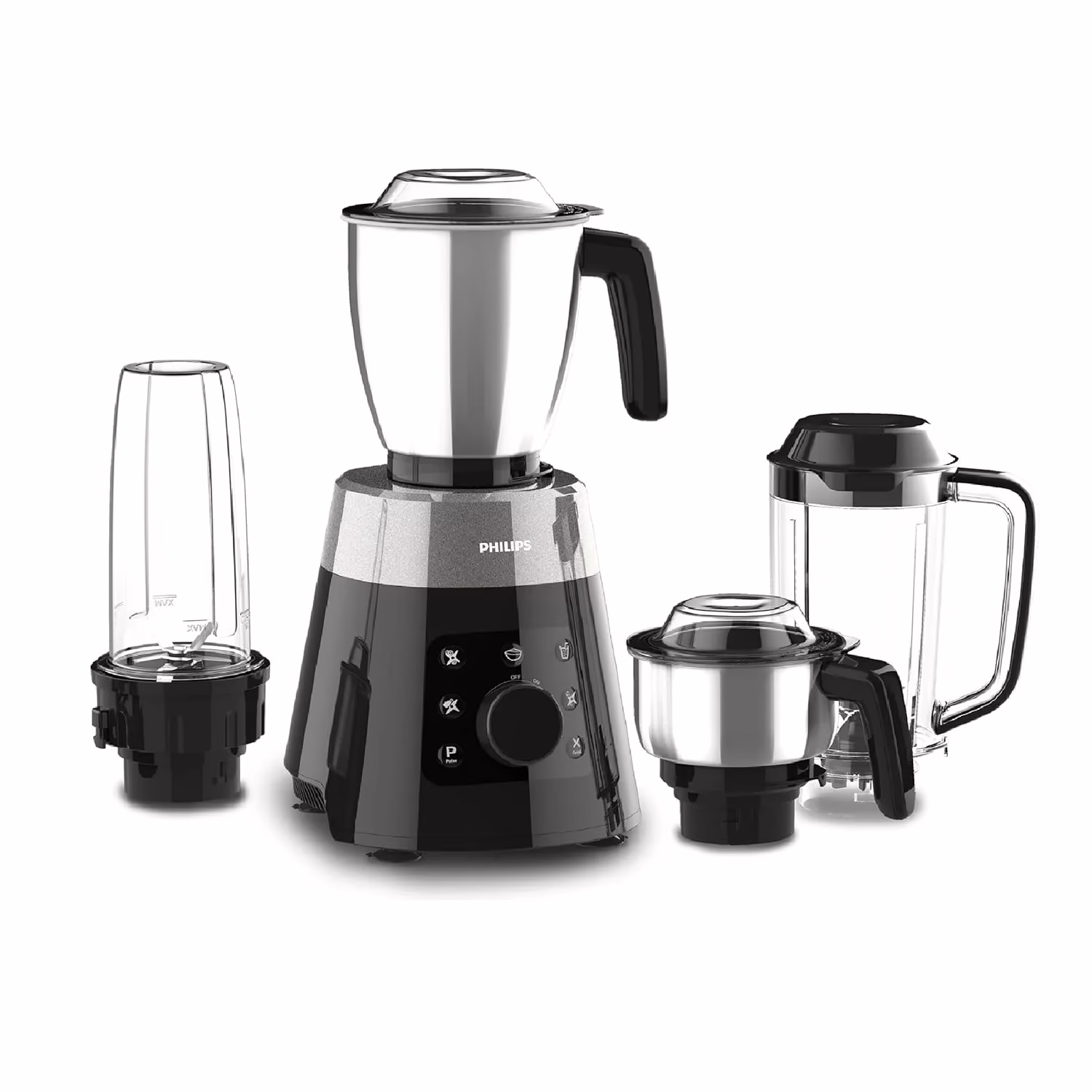 Philips HL7777/00 Avance Collection 750 Juicer Mixer Grinder (4 Jars, Black)
