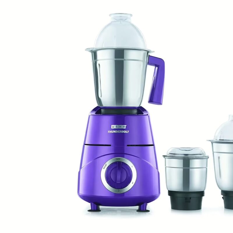 Usha TH800MX3 thunderbolt 800 W Mixer Grinder (3 Jars, Magenta)