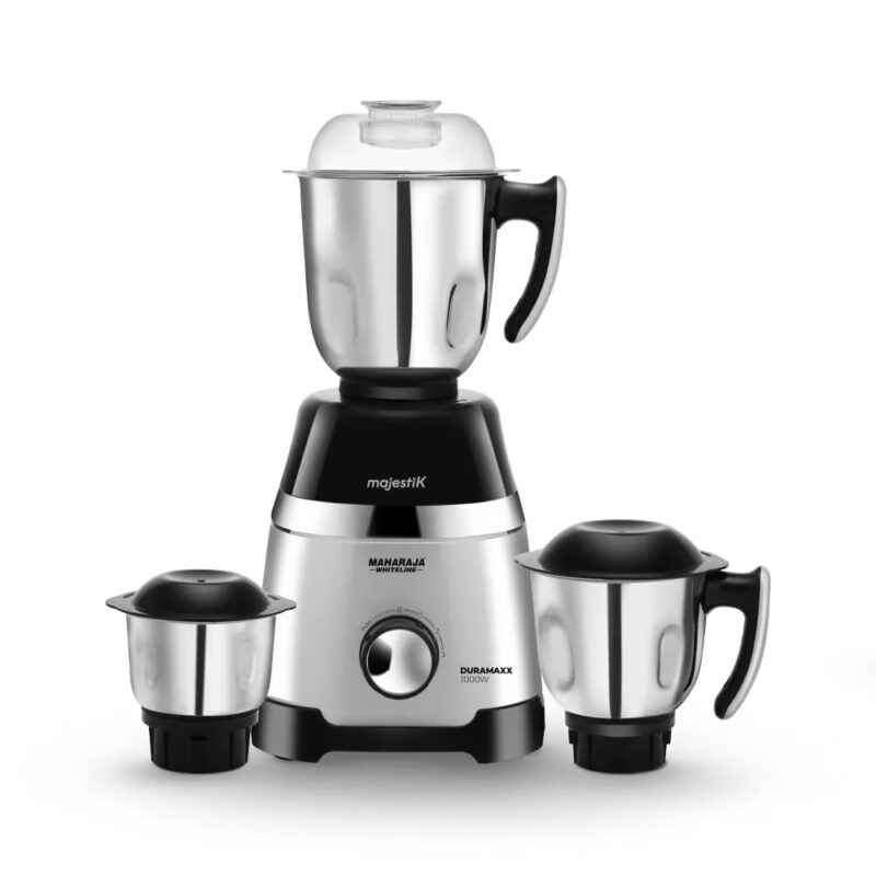 Maharaja MX-244 Duramaxx 1000 W Mixer Grinder (3 Jars, Black, Silver)