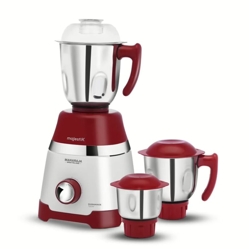 Maharaja Whiteline MX-242 Duramaxx 750 W Mixer Grinder (3 Jars, Red, White)
