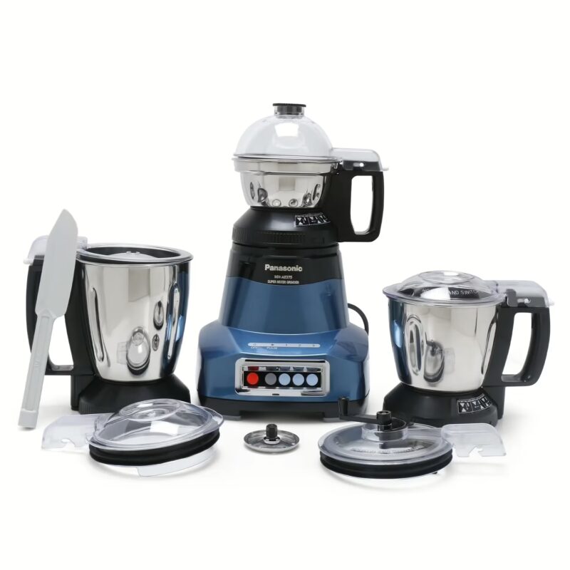 Panasonic MONSTER AE375 750 Mixer Grinder (3 Jars, Blue)