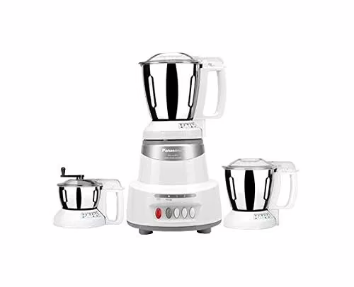 Panasonic 325MS AV 600 Mixer Grinder (3 Jars, Marble, Silver)