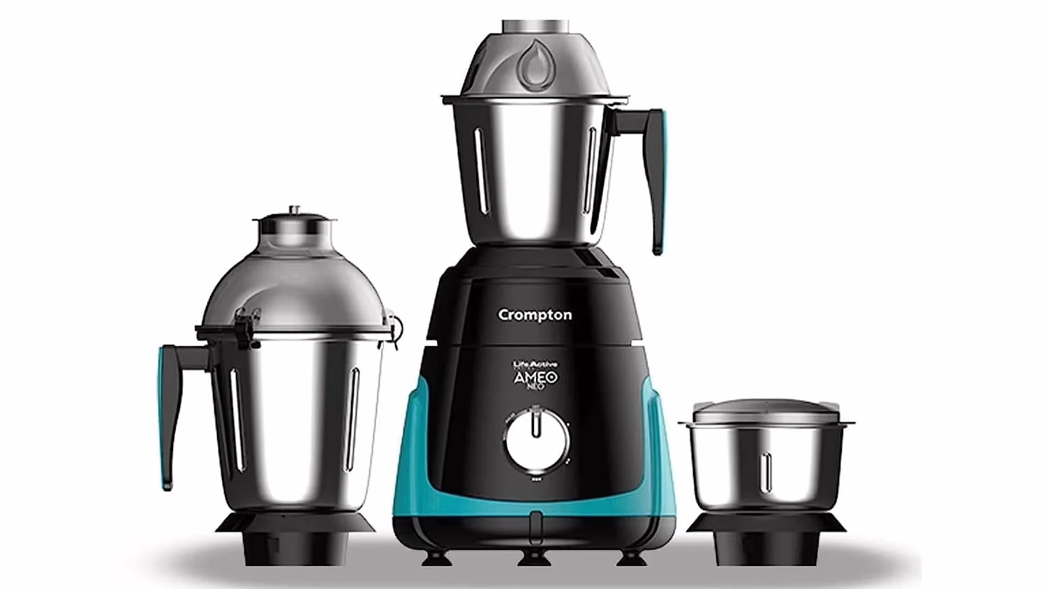 Crompton AMEONEO750 5 YEAR warranty 2000 Mixer Grinder (3 Jars, Black, Green)