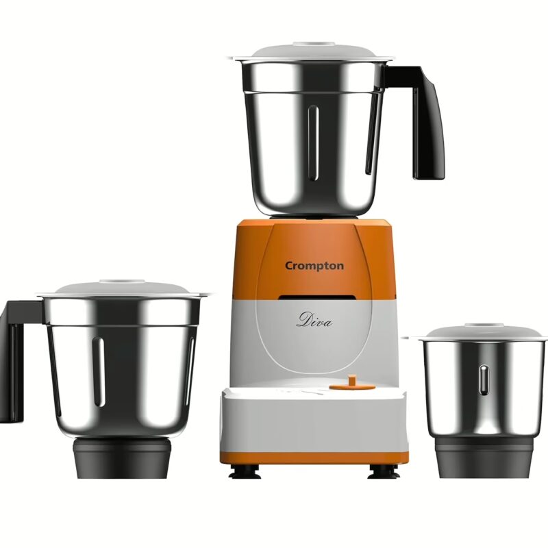 Crompton DIVA MIXER DS51 500 Mixer Grinder (3 Jars, ORANGE-WHITE)