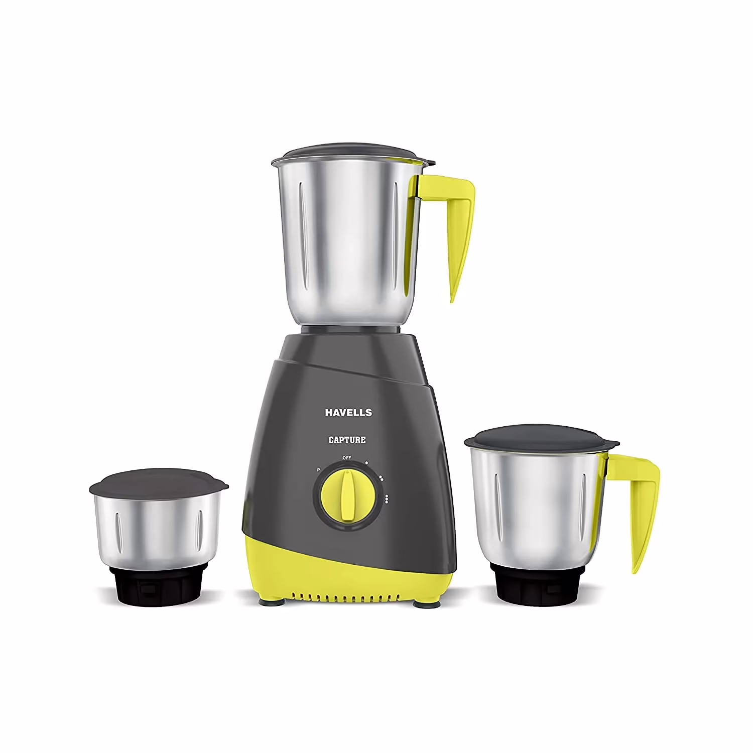 Havells Capture 500 W Mixer Grinder (3 Jars, Grey and Green)