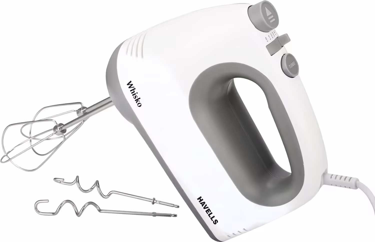 Havells Whisko Hand Mixer 300 W Electric Whisk??(White, Grey)