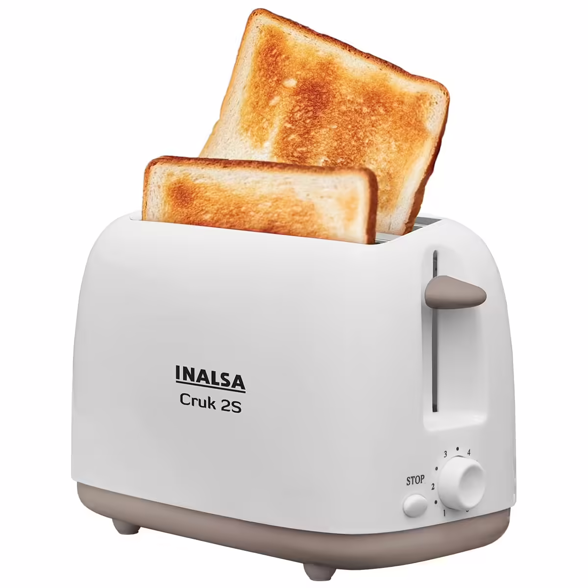 Inalsa Cruk 2S,2 Slice,6-Level of Bread Browning Control ,Crispy Toast In Minutes 750 W Pop Up Toaster (White)