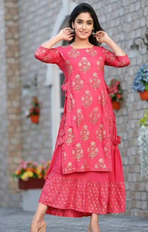 Alisha Petite Coral Printed Kurtis