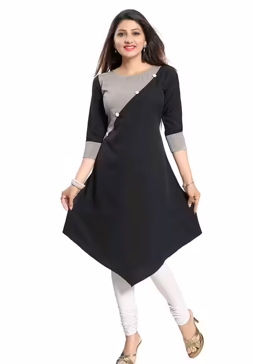 Seasons Black Printed Womens Kurta Sets