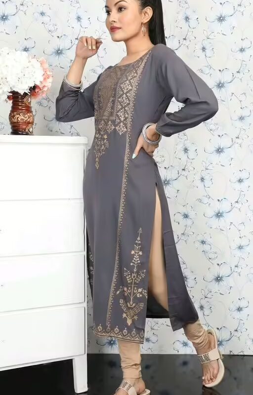 Stylish Grey Designer Women's Kurti