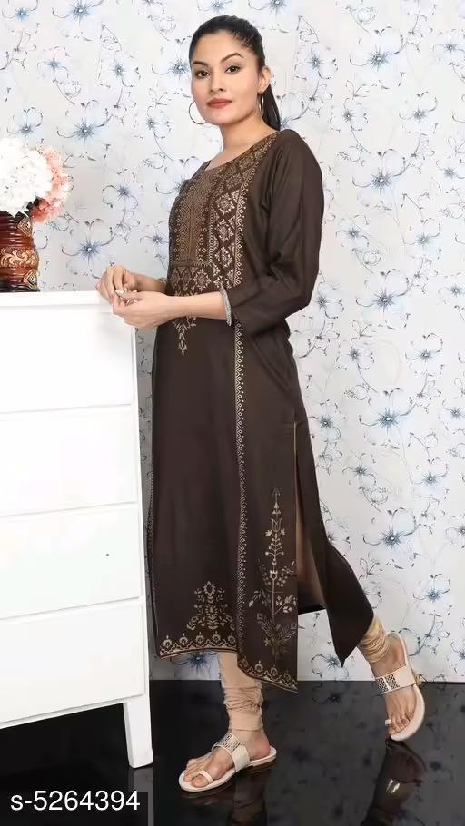 Stylish Brown Designer Women's Kurti