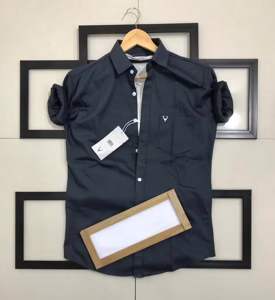 Seasons Men Navy Normal Fit Full Sleeves Shirt
