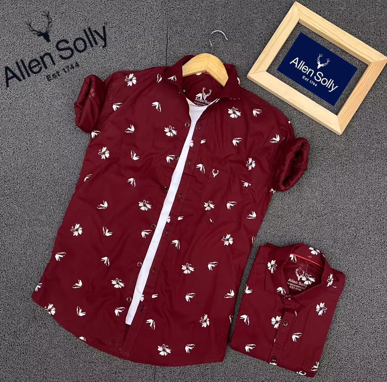 Seasons Maroon Printed Full Sleeves Men Shirt