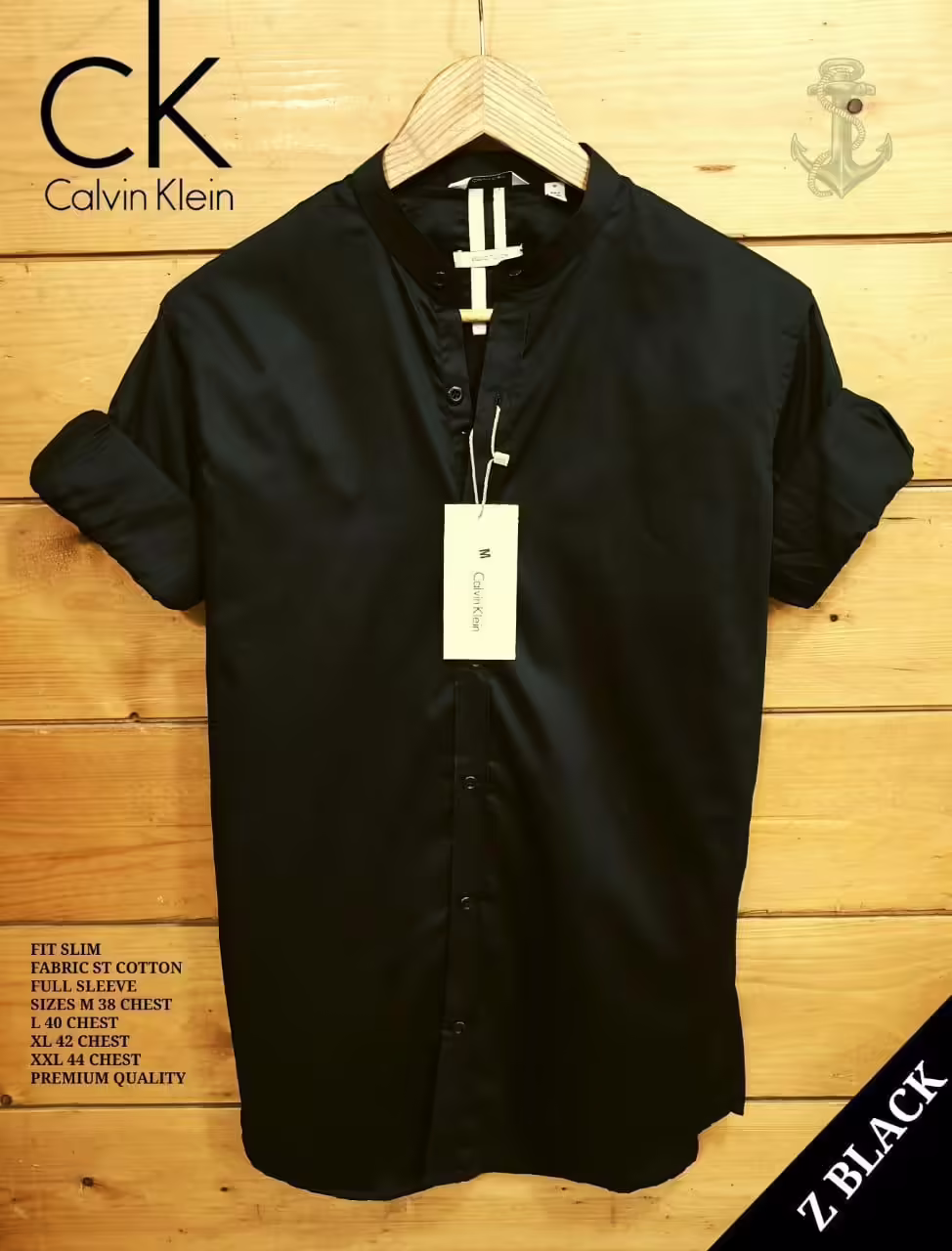 Seasons Black Men Ben Collar Shirt
