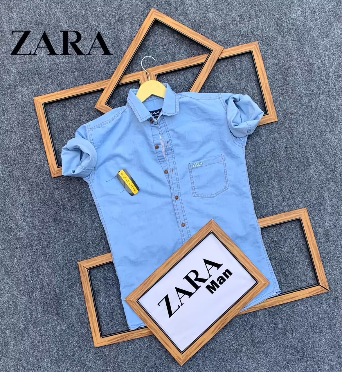 Seasons Blue Men Denim Shirts