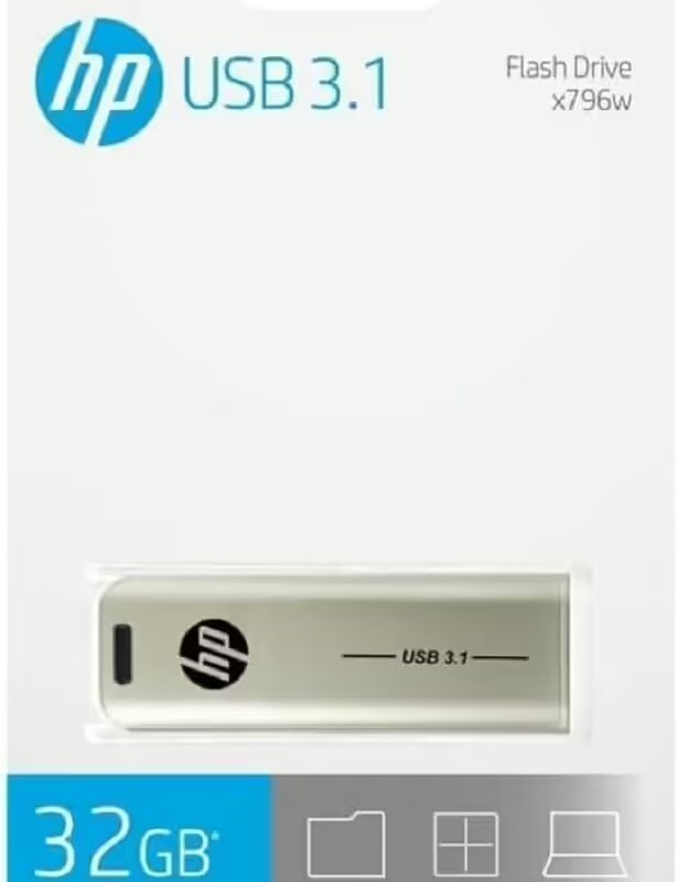 HP USB 3.1 Flash Drive 32GB 796L 32 GB Pen Drive??(Silver)